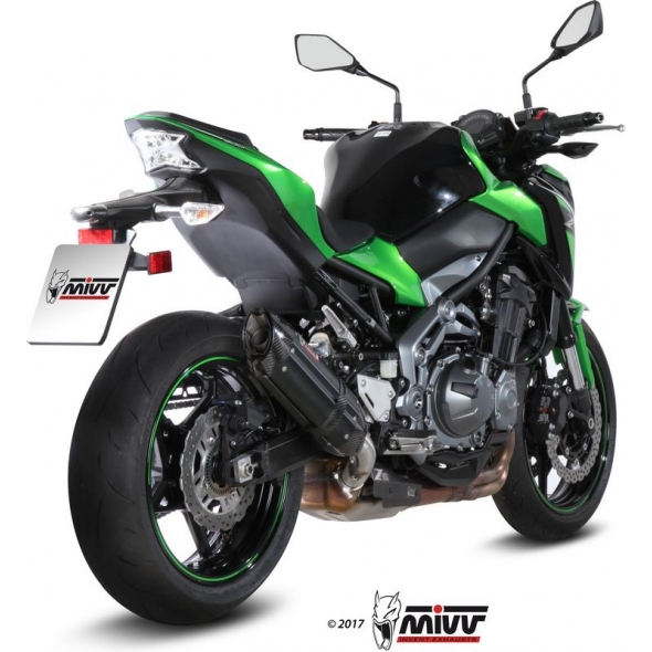 Mivv silencers Mivv SPORT SUONO SLIP-ON Muffler BLACK STAINLESS STEEL for KAWASAKI Z900 2017 ECE approved (Euro4) | K.045.L9 | mivv_K045L9 | euronetbike-net