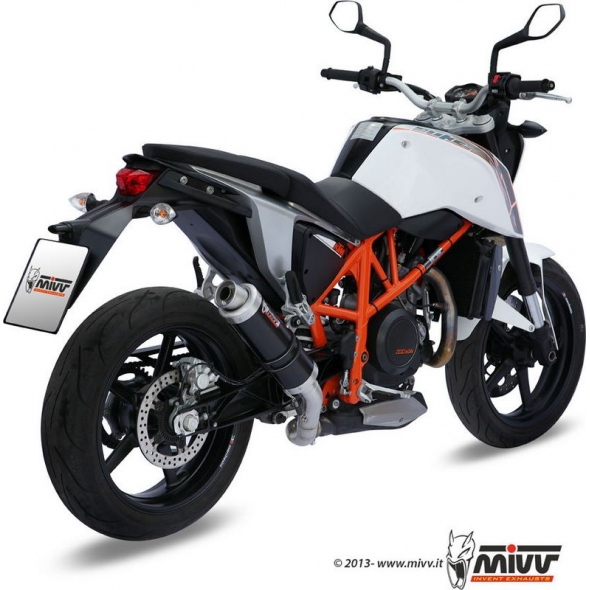 Mivv silencers Mivv SPORT GP SLIP-ON Muffler BLACK STAINLESS STEEL for KTM 690 DUKE 2012 ECE approved (Euro3/Euro4) | KT.010.LXB | mivv_KT010LXB | euronetbike-net