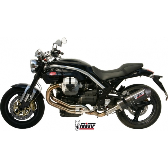 Mivv silencers Mivv SPORT OVAL SLIP-ON Muffler CARBON WITH CARBON CAP for MOTO GUZZI GRISO 850 2006 - 2011 EC approved Catalyzer is included | M.005.LEC | mivv_M005LEC | euronetbike-net