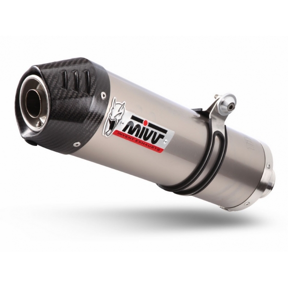 Mivv silencers Mivv SPORT OVAL SLIP-ON Muffler TITANIUM WITH CARBON CAP for SUZUKI DL V-STROM 650 2017 ECE approved (Euro4) Catalyzer is included | S.049.LNC | mivv_S049LNC | euronetbike-net