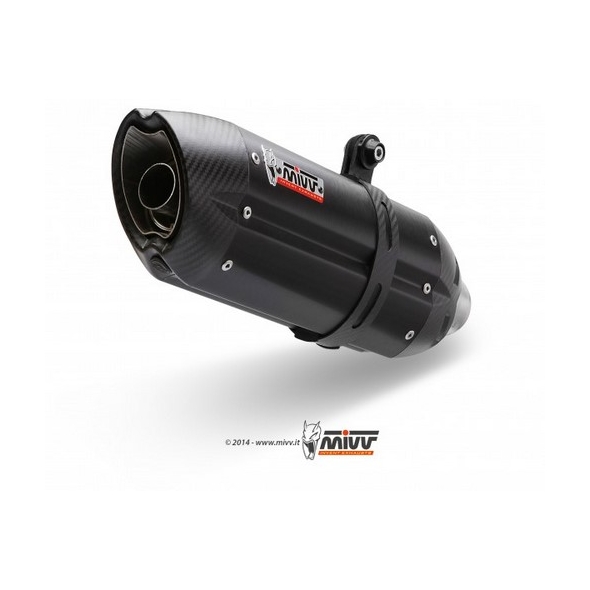 Mivv silencers Mivv SPORT SUONO SLIP-ON Muffler BLACK STAINLESS STEEL for TRIUMPH TIGER 1050 SPORT 2013 - 2016 EC approved Catalyzer is included | T.014.L9 | mivv_T014L9 | euronetbike-net