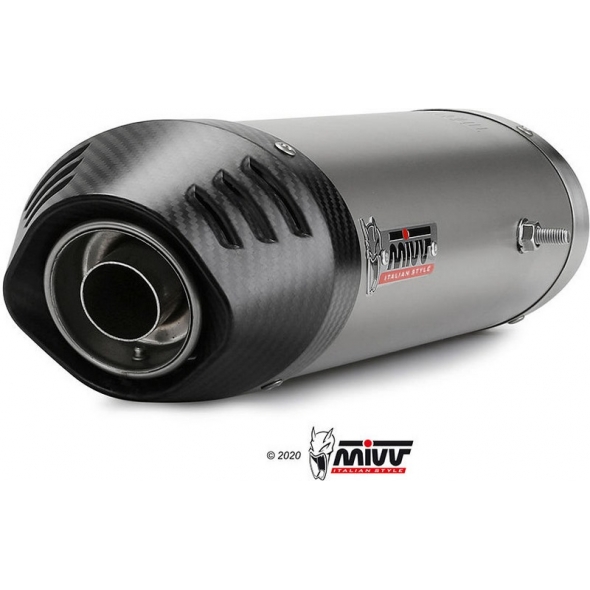 Mivv silencers Mivv SPORT OVAL 2 SLIP-ON Muffler TITANIUM WITH CARBON CAP for YAMAHA YZF 1000 R1 2007 - 2008 ECE approved | UY.027.L4C | mivv_UY027L4C | euronetbike-net