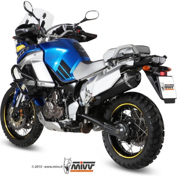 Mivv silencers Mivv SPORT SPEED EDGE SLIP-ON Muffler BLACK STAINLESS STEEL for YAMAHA XT 1200 Z SUPERTENERE 2010 ECE approved (Euro3/Euro4) | Y.034.LRB | mivv_Y034LRB | euronetbike-net