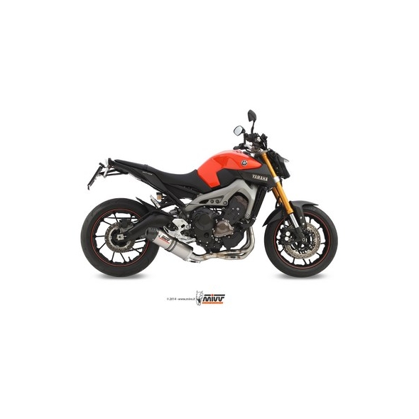 Mivv silencers Mivv SPORT OVAL Imp. compl./Full sys. 3x1 CARBON WITH CARBON CAP for YAMAHA MT-09 2013 ECE approved (Euro3/Euro4) Catalyzer is included | Y.042.L3C | mivv_Y042L3C | euronetbike-net