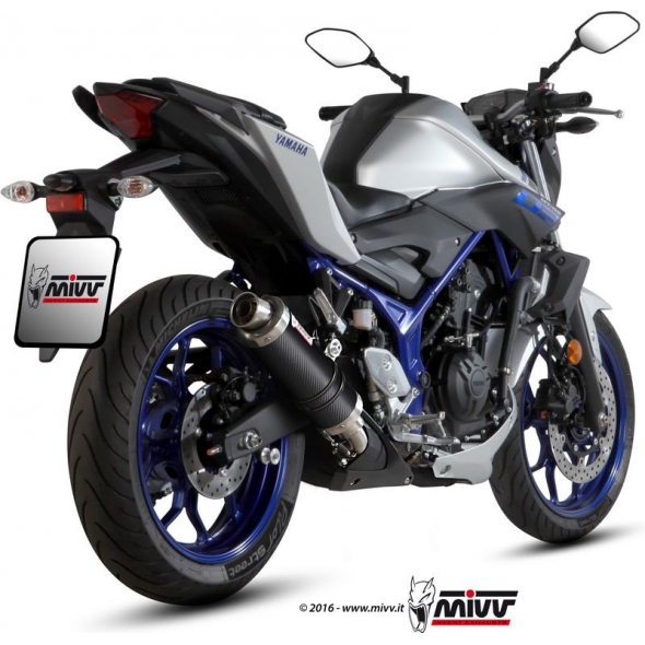 Mivv silencers Mivv SPORT GP SLIP-ON Muffler CARBON for YAMAHA MT-03 2016 ECE approved (Euro3/Euro4) | Y.055.L2S | mivv_Y055L2S | euronetbike-net