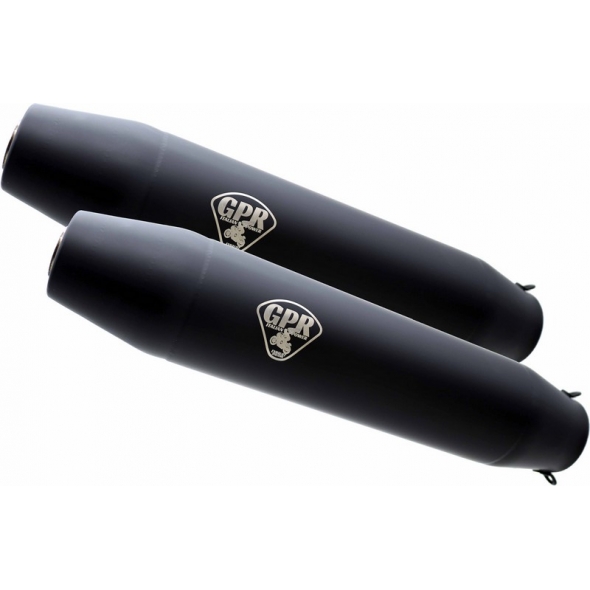 GPR Exhaust GPR Exhaust System Suzuki Gs 500 E - E2 1979/1989 Double universal Homologated silencer without link pipesDeeptone Black Cafè Racer | CAFE.39.DN | gpr_CAFE-39-DN | euronetbike-net