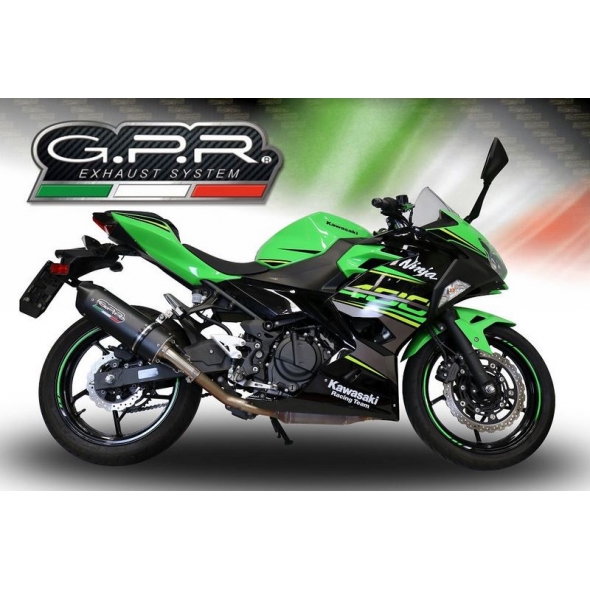 GPR Exhaust GPR Original For Kawasaki Ninja 400 2018/20 E4 Homol.Slip-On Exhaust Furore Evo4 Nero | E4.K.174.FNE4 | gpr_E4-K-174-FNE4 | euronetbike-net