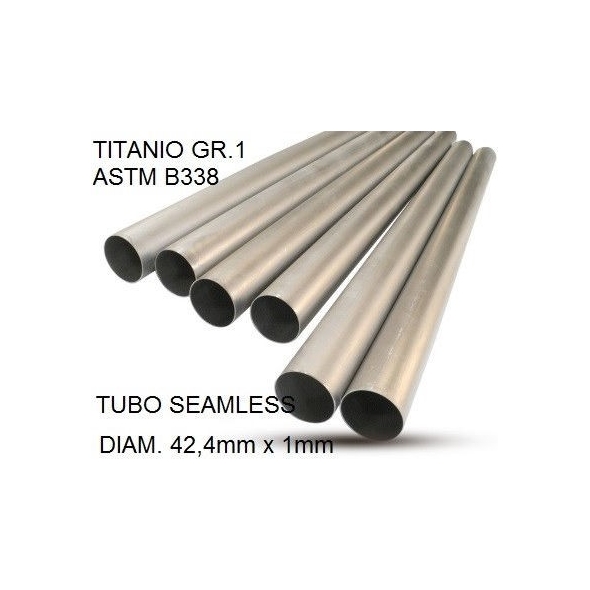 GPR Exhaust GPR Cafè Racer Tubo titanio seamleSs D. 42,4mm X 1mm L.1000mm Titanio seamless Gr.1 TUBE AISI Tig L.100cm D.42,4mm x 1mmTubo titanio seamless D. 42,4mm X 1mm L.1000mm | TU.T.6 | gpr_TU-T-6 | euronetbike-net