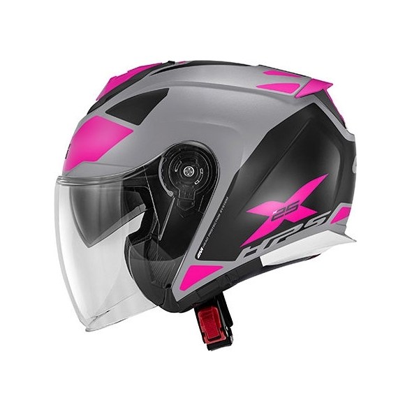 GIVI Parts Givi X.25 TARGET, Matt titanium / Pink, Size M | HX25FTGTP58 | givi_HX25FTGTP58 | euronetbike-net