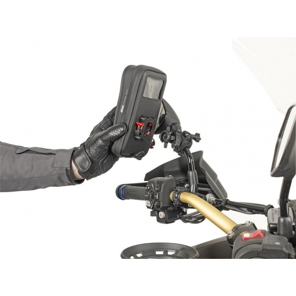 GIVI Parts Givi Smart phone / GPS Givi S958B holder for handlebar mounting, inner dimensions 97x189mm, window dimensions 80x169mm | S958B | givi_S958B | euronetbike-net