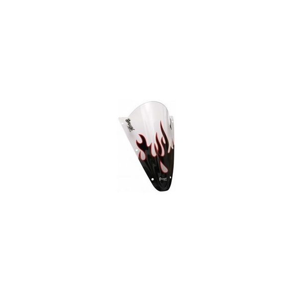 Ermax Ermax Sérigraphie black and red flaming for screen and windshield | SE05NRFLA | erm_SE05NRFLA | euronetbike-net
