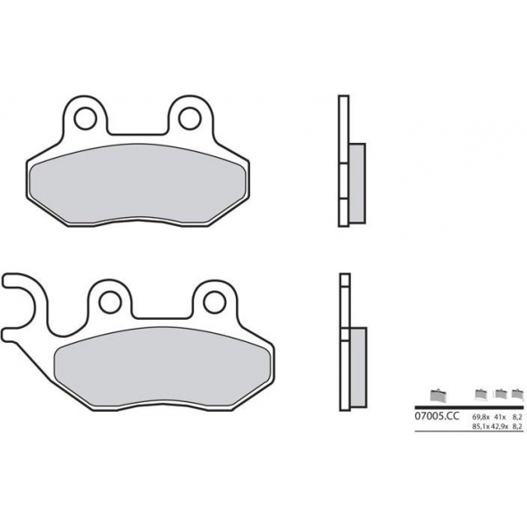 Brembo BREMBO Brake Pads 07005CC Carbon Ceramic | 07005CC | brem_07005CC | euronetbike-net Brembo BREMBO Brake Pads 07005CC Carbon Ceramic | 07005CC | brem_07005CC | euronetbike-net
