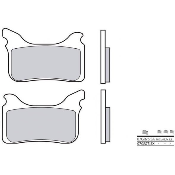 Brembo BREMBO Brake Pads 07GR75SX Sintered Metal | 07GR75SX | brem_07GR75SX | euronetbike-net Brembo BREMBO Brake Pads 07GR75SX Sintered Metal | 07GR75SX | brem_07GR75SX | euronetbike-net