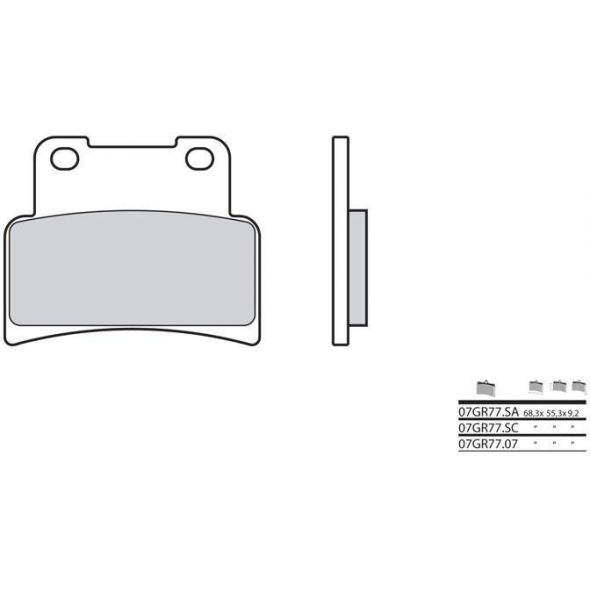 Brembo BREMBO Brake Pads 07GR7707 Organic | 07GR7707 | brem_07GR7707 | euronetbike-net Brembo BREMBO Brake Pads 07GR7707 Organic | 07GR7707 | brem_07GR7707 | euronetbike-net