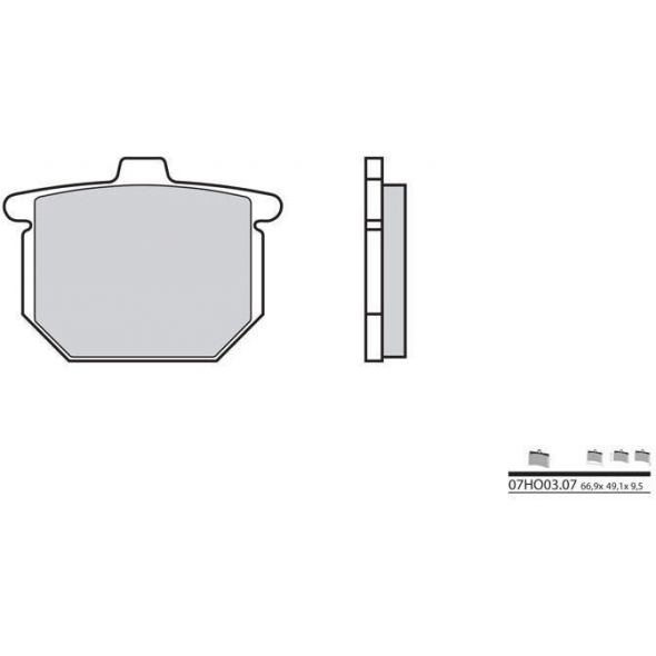 Brembo BREMBO Brake Pads 07HO0307 Organic | 07HO0307 | brem_07HO0307 | euronetbike-net