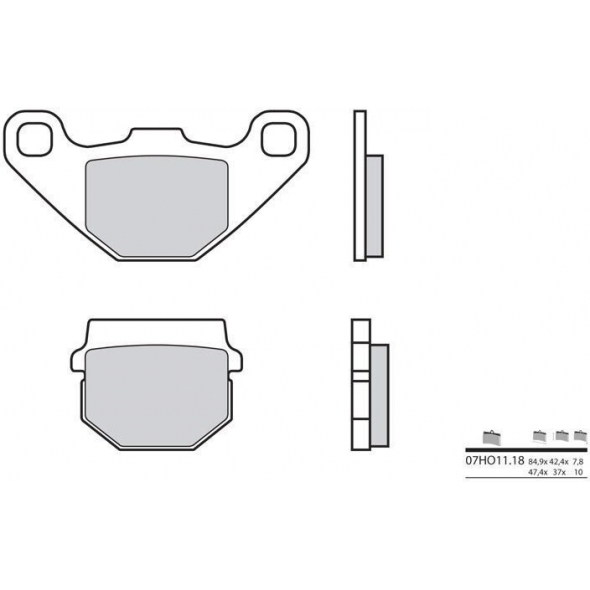Brembo BREMBO Brake Pads 07HO1118 Organic | 07HO1118 | brem_07HO1118 | euronetbike-net