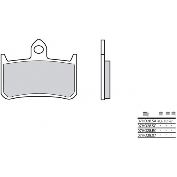 Brembo BREMBO Brake Pads 07HO28LA Sintered Metal | 07HO28LA | brem_07HO28LA | euronetbike-net
