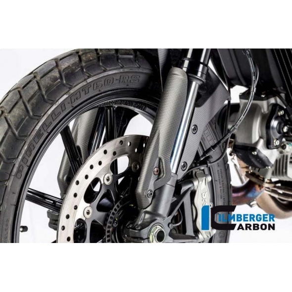 Ilmberger Carbon Ilmberger Standpipe cover left matt Ducati Scrambler'16 | ilm_KVL_105_DS15M_K | euronetbike-net