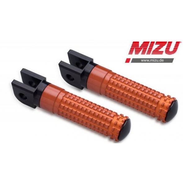 MIZU Mizu Race driver's footpeg, including ABE, Black/Orange | 409SO1110017 | mizu_409SO1110017 | euronetbike-net