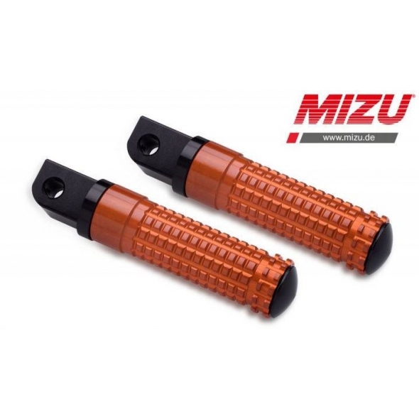 MIZU Mizu Race passenger's footpeg, including ABE, Black/Orange | 409SO1120024 | mizu_409SO1120024 | euronetbike-net