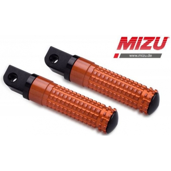 MIZU Mizu Race passenger's footpeg, including ABE, Black/Orange | 409SO1120047 | mizu_409SO1120047 | euronetbike-net
