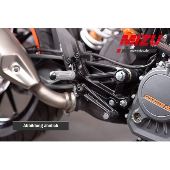 MIZU Mizu Race driver's footpeg, including ABE, Black/Silver | 409ST1110015 | mizu_409ST1110015 | euronetbike-net