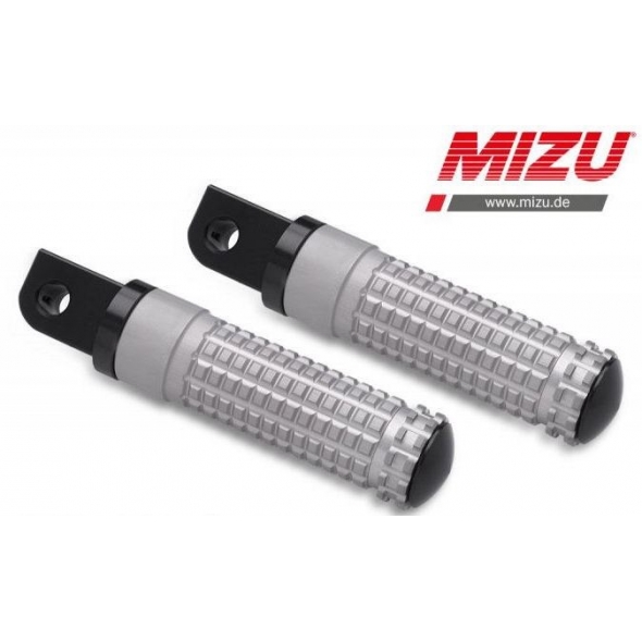 MIZU Mizu Race passenger's footpeg, including ABE, Black/Silver | 409ST1120038 | mizu_409ST1120038 | euronetbike-net