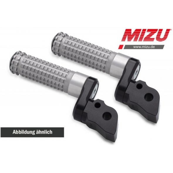 MIZU Mizu Flex Race driver's footpeg, including ABE, Black/Silver | 409ST2210021 | mizu_409ST2210021 | euronetbike-net