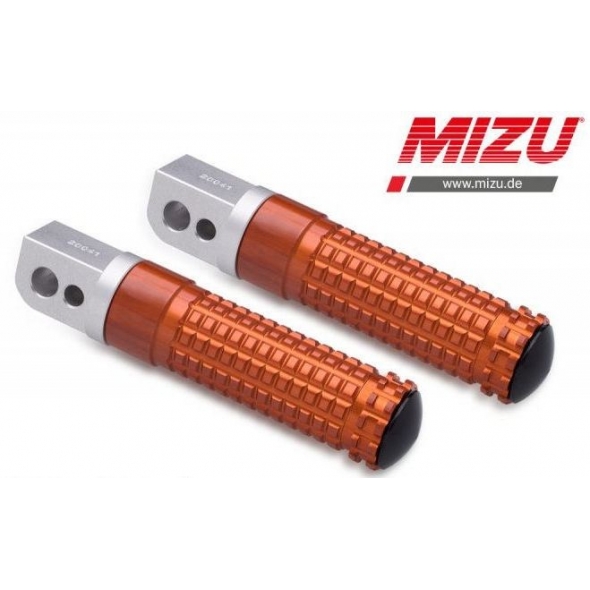 MIZU Mizu Race passenger's footpeg, including ABE, Silver/Orange | 409TO1120001 | mizu_409TO1120001 | euronetbike-net