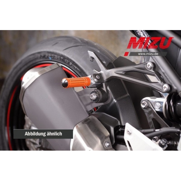 MIZU Mizu Race passenger's footpeg, including ABE, Silver/Orange | 409TO1120005 | mizu_409TO1120005 | euronetbike-net