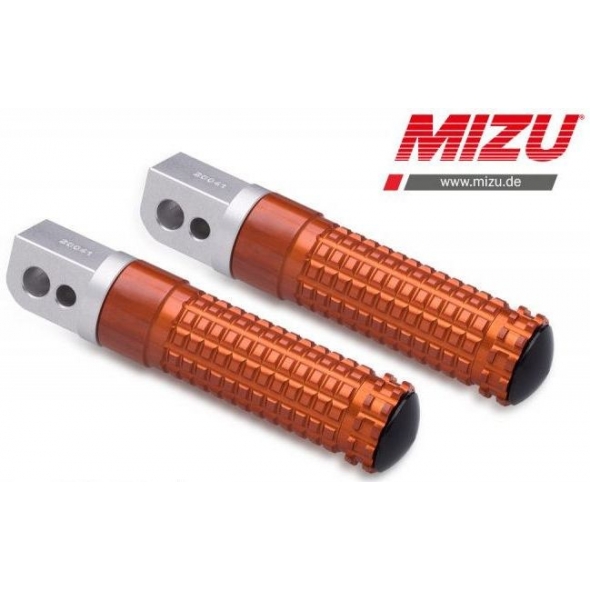 MIZU Mizu Race passenger's footpeg, including ABE, Silver/Orange | 409TO1120010 | mizu_409TO1120010 | euronetbike-net