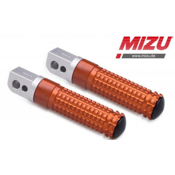 MIZU Mizu Race passenger's footpeg, including ABE, Silver/Orange | 409TO1120014 | mizu_409TO1120014 | euronetbike-net