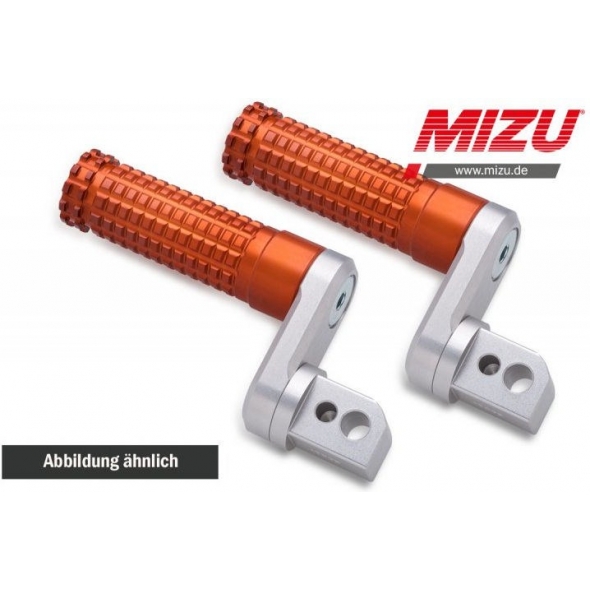 MIZU Mizu Flex Race driver's footpeg, including ABE, Silver/Orange | 409TO3310005 | mizu_409TO3310005 | euronetbike-net