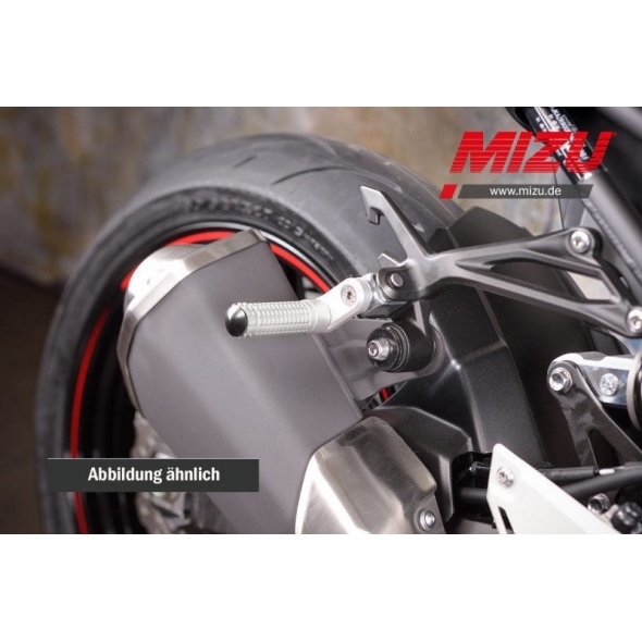 MIZU Mizu Flex Race passenger's footpeg, including ABE, Silver/Silver | 409TT3320019 | mizu_409TT3320019 | euronetbike-net