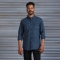 Genuine Apparel ROYAL ENFIELD Crest Shirt - Navy | re_RLASHS230920 | euronetbike-net
