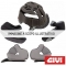 GIVI Parts GIVI Liner And Cheek Pads For 50.5 Tridion Size M | Z250558R | givi_Z250558R | euronetbike-net