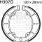 EBC brakes EBC-Brakes Motorcycle Grooved Replacement Brake Shoes to fit Rear Left | ebc_H307G | euronetbike-net