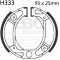 EBC brakes EBC-Brakes Plain Motorcycle Replacement Brake Shoes to fit Rear Left | ebc_H333 | euronetbike-net