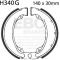 EBC brakes EBC-Brakes Motorcycle Grooved Replacement Brake Shoes to fit Rear Right | ebc_H340G | euronetbike-net
