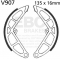 EBC brakes EBC-Brakes Plain Motorcycle Replacement Brake Shoes to fit Rear Left | ebc_V907 | euronetbike-net