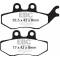 EBC brakes EBC-Brakes SFA Series Scooter Organic Pads to fit Rear Left | ebc_SFA374 | euronetbike-net