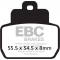 EBC brakes EBC-Brakes SFA Series Scooter Organic Pads to fit Rear Left | ebc_SFA425 | euronetbike-net