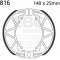 EBC brakes EBC-Brakes Plain Motorcycle Replacement Brake Shoes to fit Rear Left | ebc_816 | euronetbike-net