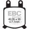 EBC brakes EBC-Brakes British Made Semi-Sintered V-Pads to fit Front Left | ebc_FA076V | euronetbike-net