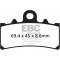 EBC brakes EBC-Brakes USA Made Double-H Series Sintered Brake Pads to fit Front Left | ebc_FA606HH | euronetbike-net