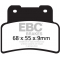 EBC brakes EBC-Brakes SFA Series Scooter Organic Pads to fit Front Left | ebc_SFA432 | euronetbike-net