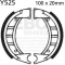EBC brakes EBC-Brakes Plain Motorcycle Replacement Brake Shoes to fit Front Left | ebc_Y525 | euronetbike-net