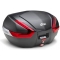 GIVI Parts Givi V47NN Top Case, color Black with carbon pattern finishing and Red reflectors, 47 Liters, fits MonoKey plate | V47NN | givi_V47NN | euronetbike-net