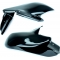 Pyramid Plastics parts Pyramid Plastics Honda VFR 800 V Tec Hugger Gloss Black 2002>2013 | 071094B | pyr_071094B | euronetbike-net