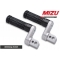 MIZU Mizu Flex Race driver's footpeg, including ABE, Silver/Black | 409TS3310001 | mizu_409TS3310001 | euronetbike-net